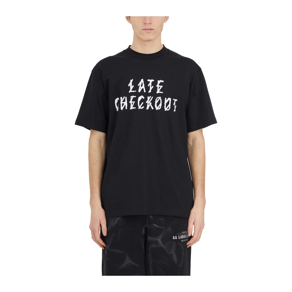 44 Label Group T-shirt met print Black Heren