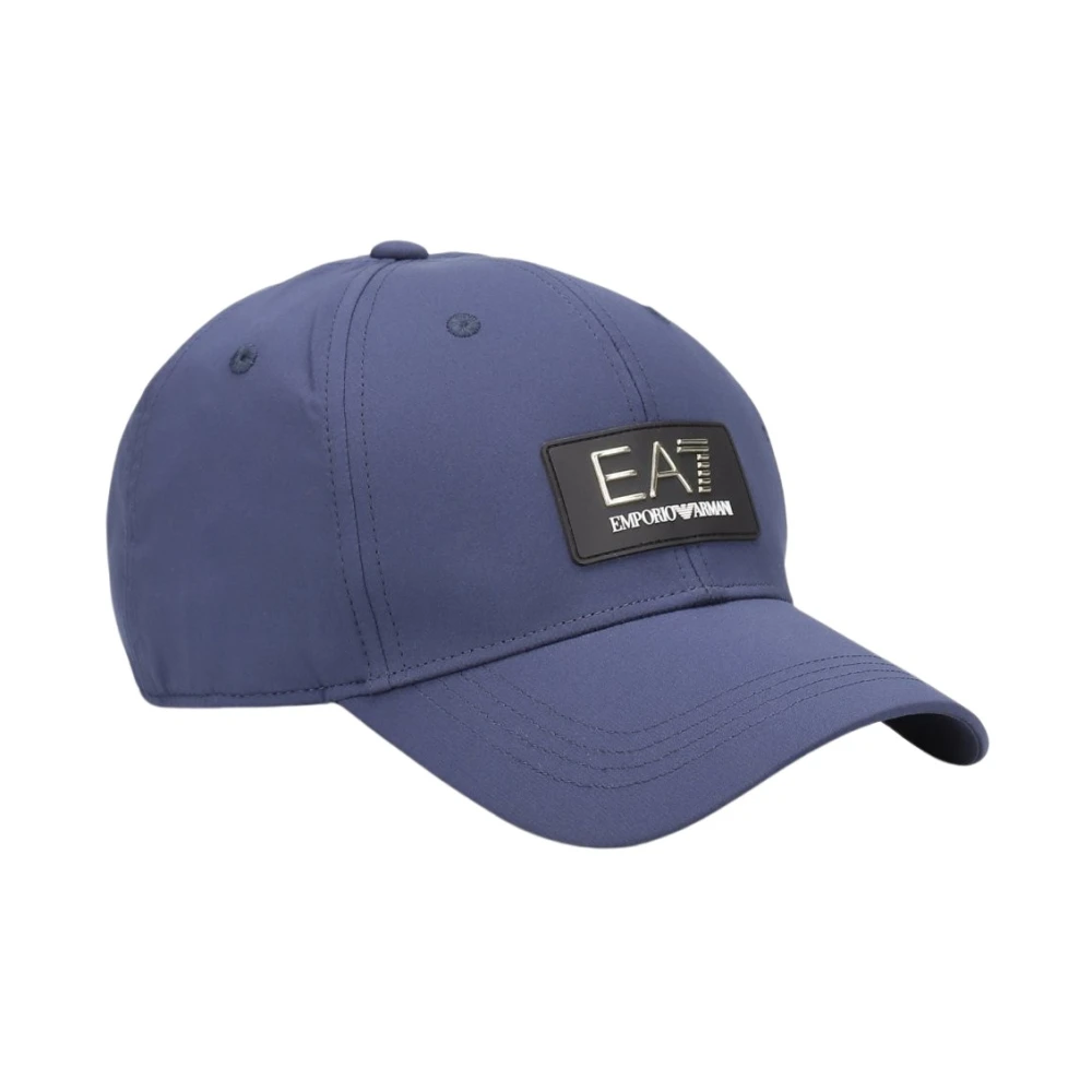Emporio Armani EA7 Logo Geborduurde Baseballpet Ea7 Blue Heren