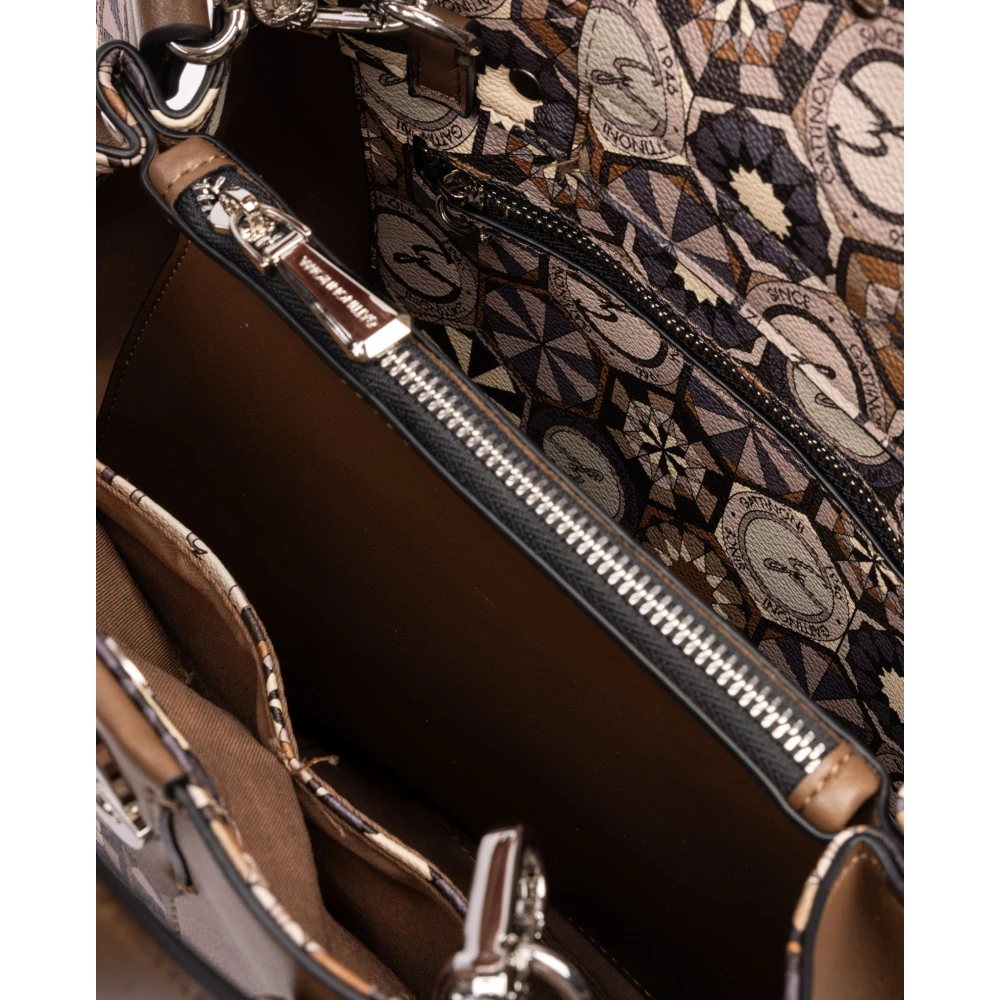 Gattinoni Bruine Frame Handtas met Ritssluiting Brown Dames
