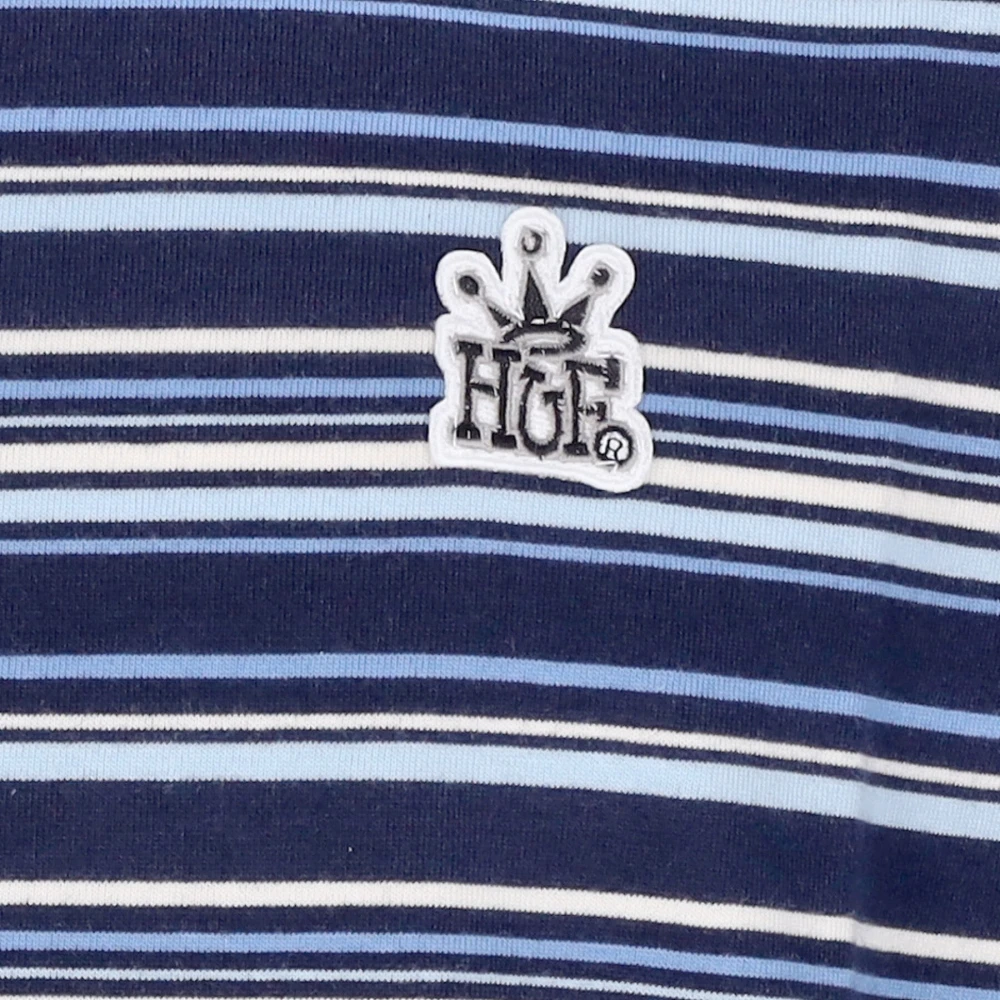 HUF Gestreepte Gebreide Top Indigo Heren T-Shirt Blue Heren
