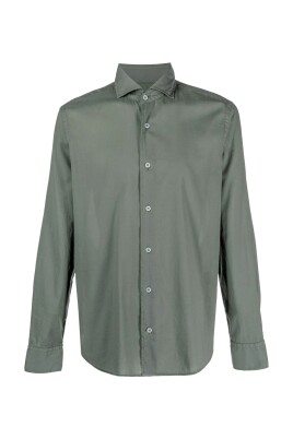 lightweight-dark-green-french-collar-shirt