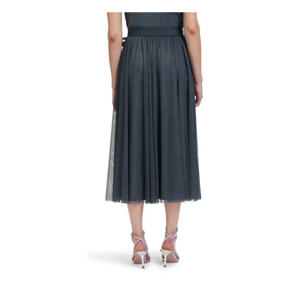Vera Mont Gelaagde Tule Rok Glamour Stijl Gray Dames