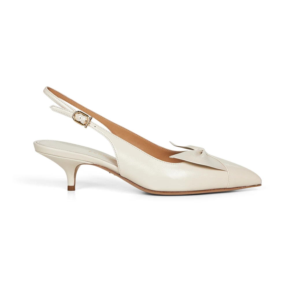 Ferragamo Women's White Elegant Bow Detail Kitten Heel Shoes - Pumps - 3 Uk - Shoes