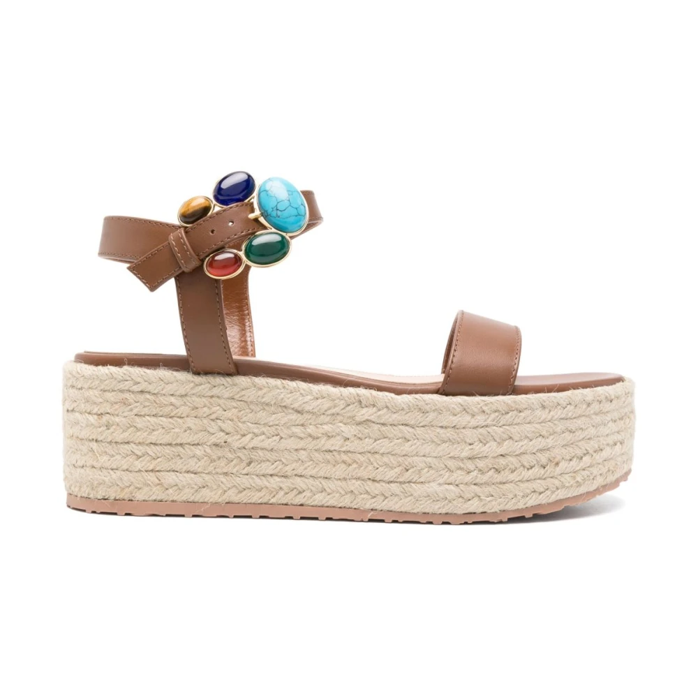 Gianvito Rossi Women's Brown Wedge Sandal - Wedges - 8 Uk - Shoes