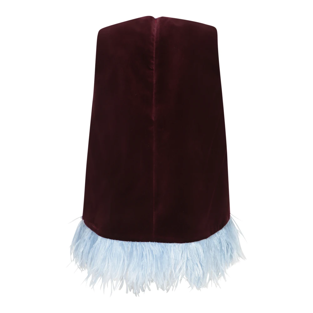 La DoubleJ Velvet Bordeaux Topwear Aw24 Red Dames