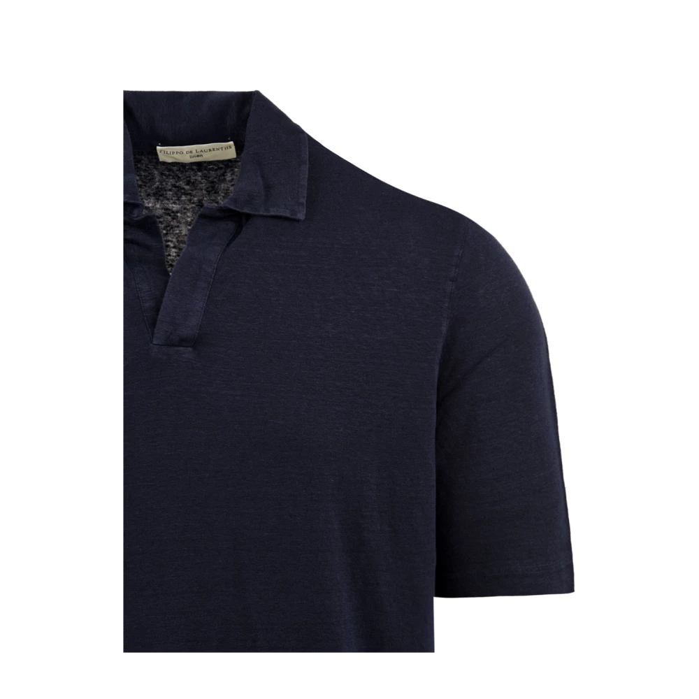 Filippo De Laurentiis Blauwe T-shirts en Polos Blue Heren