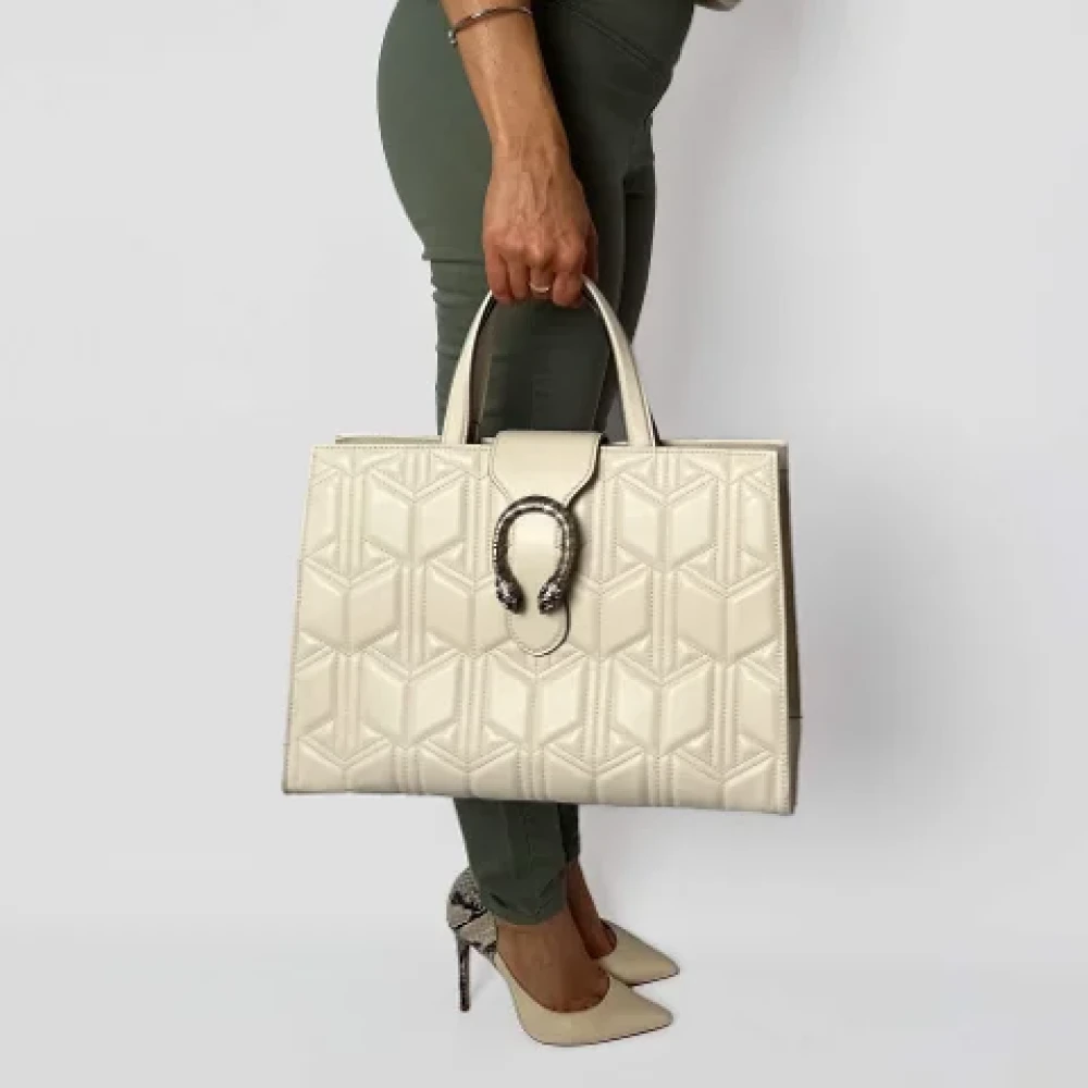 Gucci Vintage Pre-owned Leather gucci-bags Beige Dames