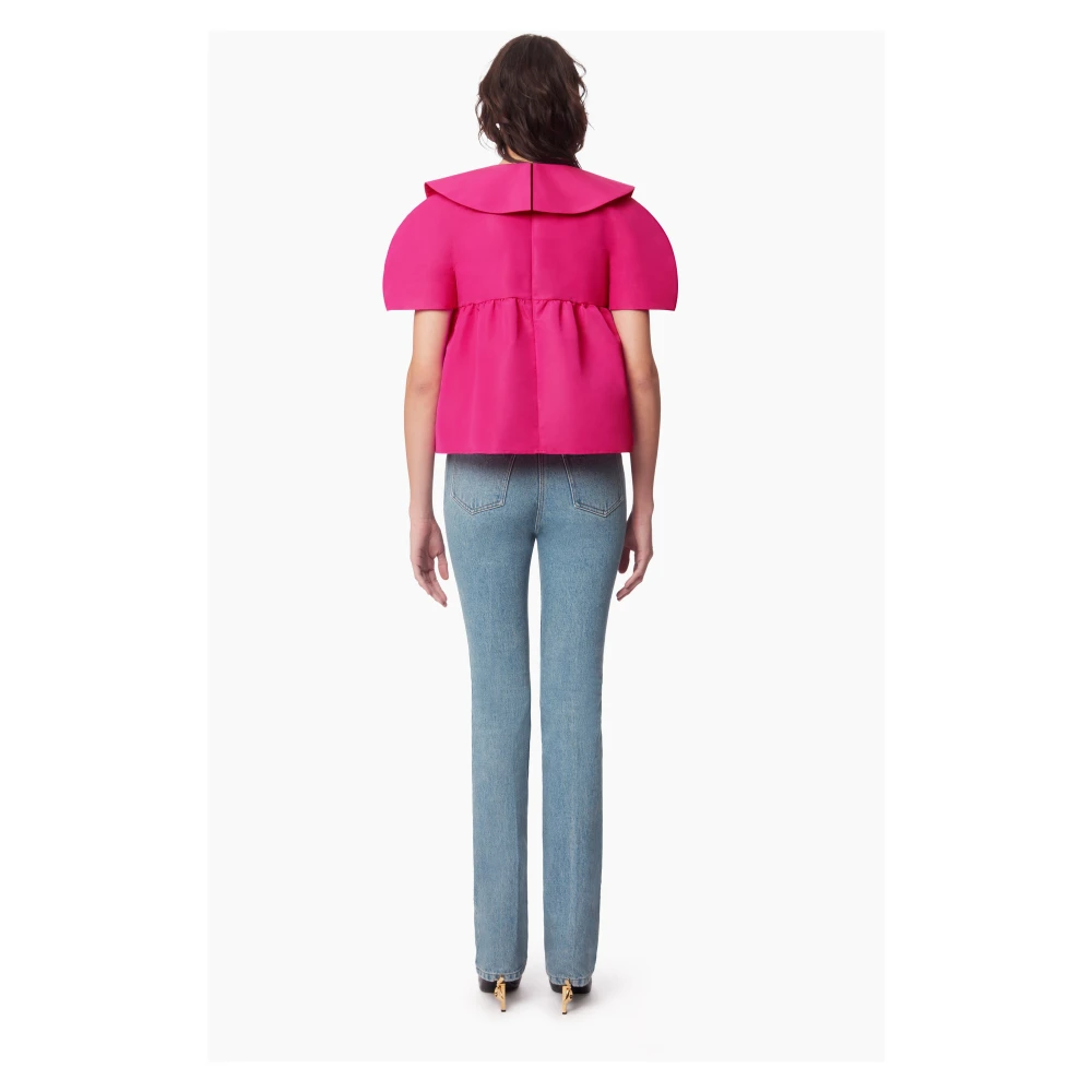 Nina Ricci Roze Taffeta Babydoll Top Pink Dames