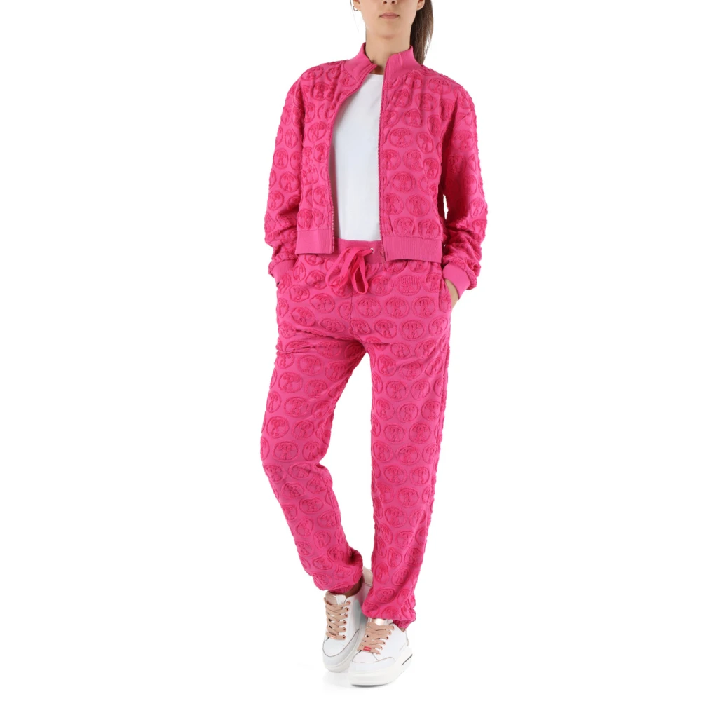 Moschino Sweatshirt met ritssluiting van katoen Pink Dames