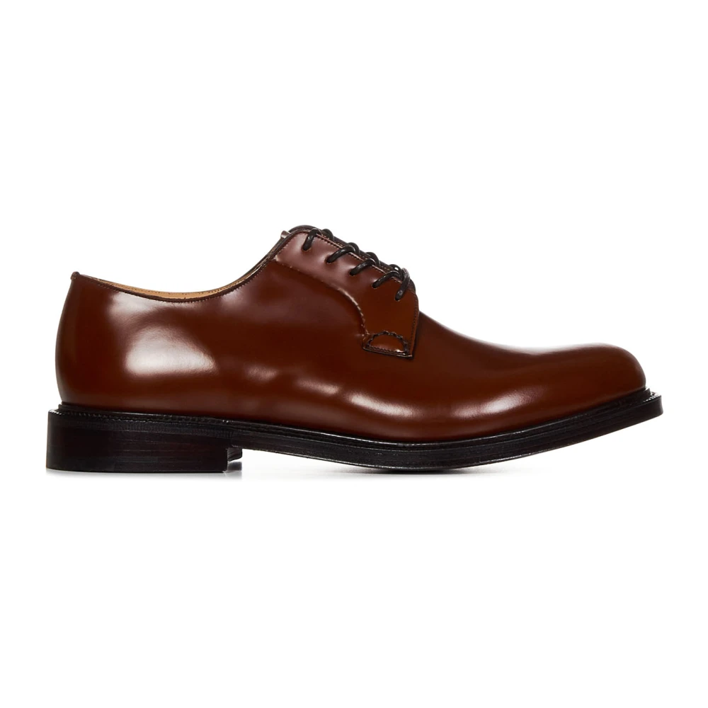 Brown Leather Lace-up Flats | Church's | Men | Miinto