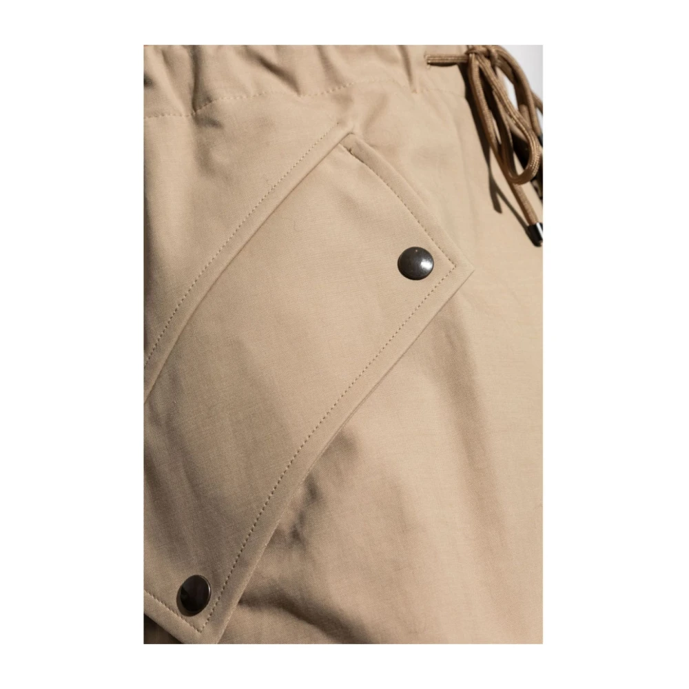 Dries Van Noten Cargo broek met 3D-zakken Brown Heren