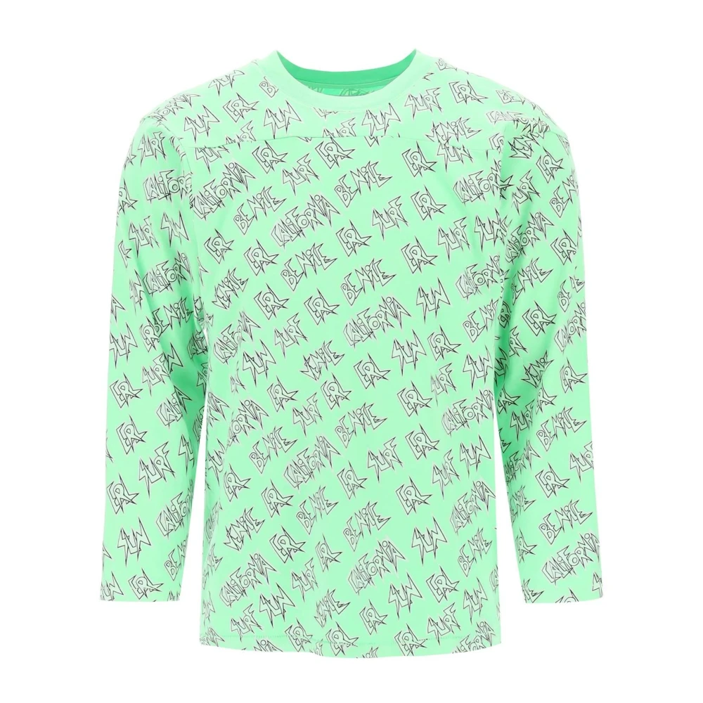 ERL Langemouw T-shirt met Grafische Print Green Heren