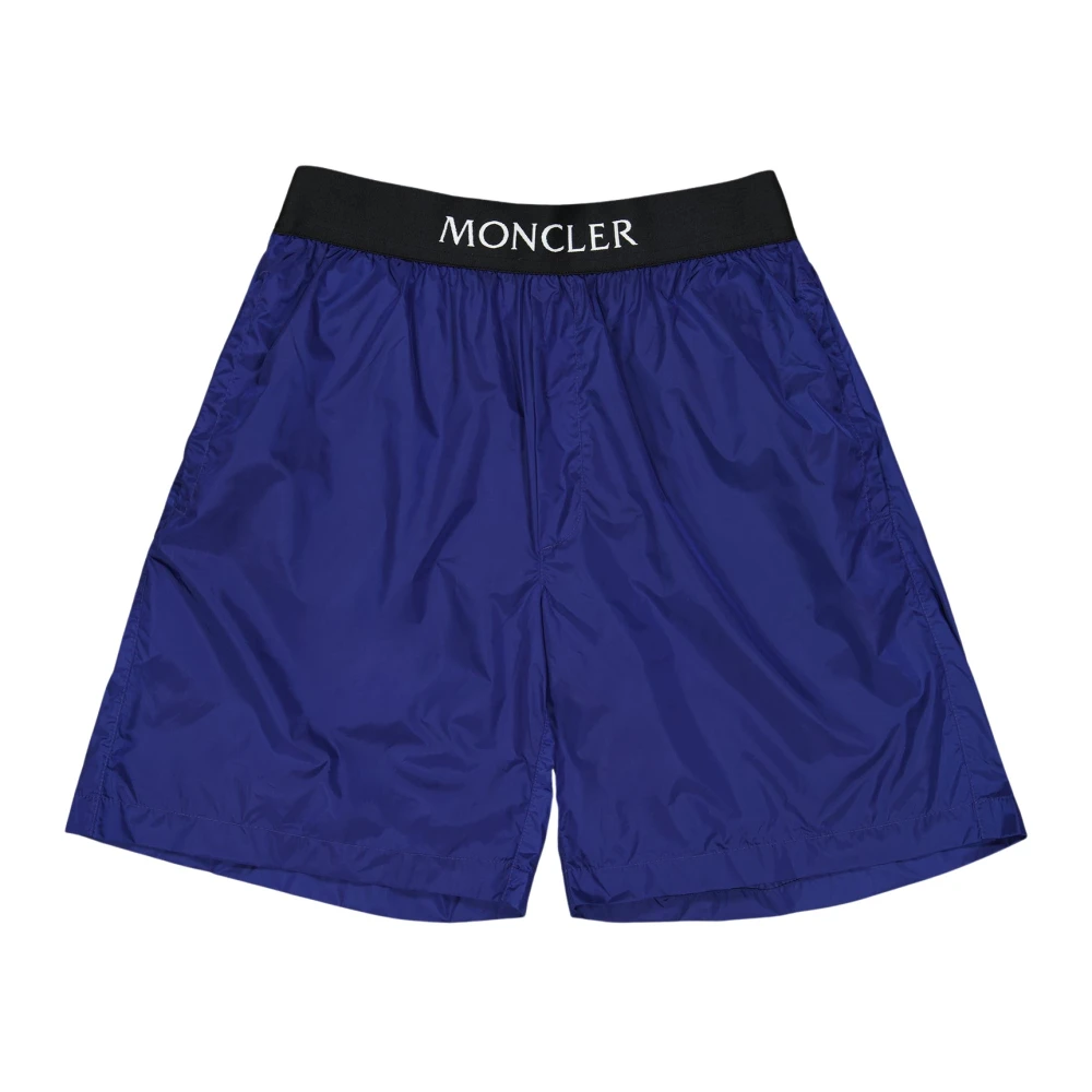 Moncler Logo Badpak met Lange Snit Blue Heren