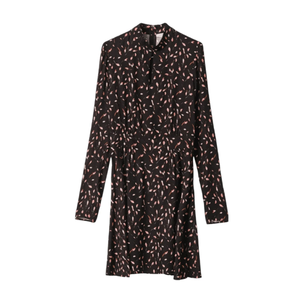 Mar De Margaritas Zwarte Bloemen Vivian Jurk Black Dames