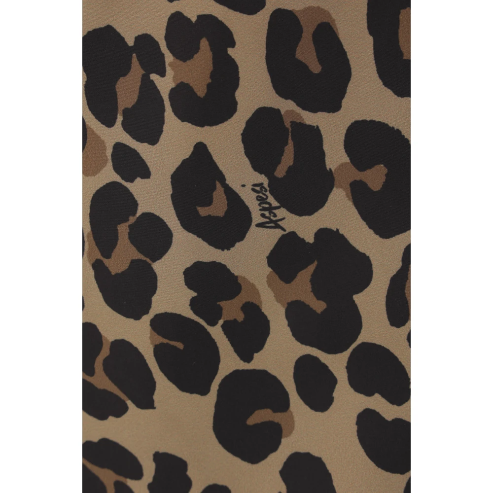 Aspesi Luipaardprint Jas Shirt Brown Dames