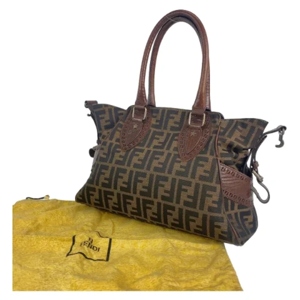 Fendi Vintage Pre-owned Canvas fendi-bags Brown Dames