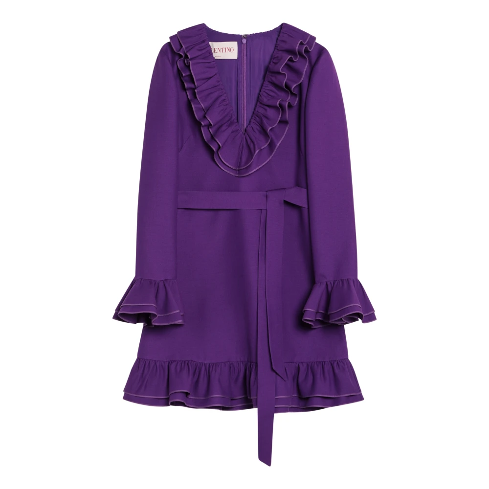 Valentino Women's Purple Elegant Wool Silk Dresses