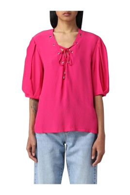 fuchsia-laceup-blouse