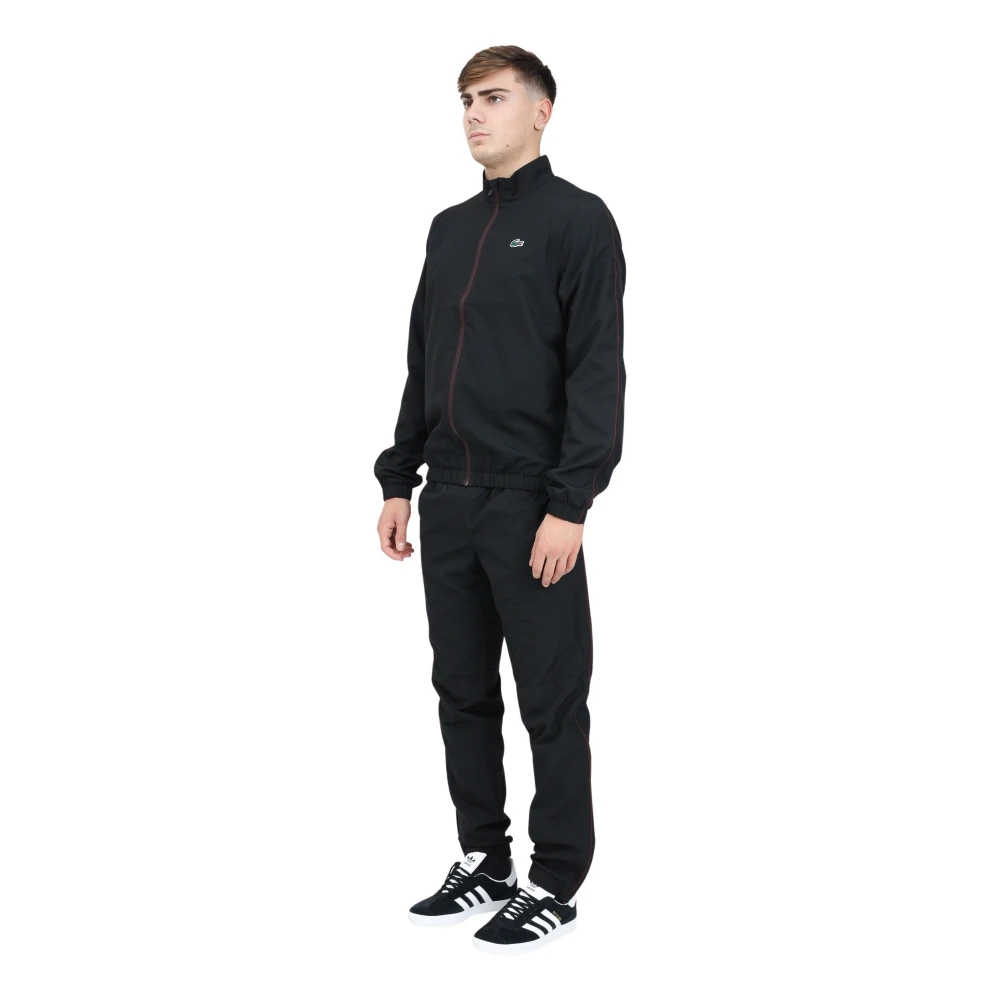 Lacoste Zwarte Tennis Trainingspak Mannen Herfst Winter Black Heren
