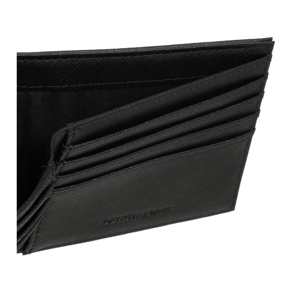 Emporio Armani Minimalist Logo Wallet with Card Slots Black Heren