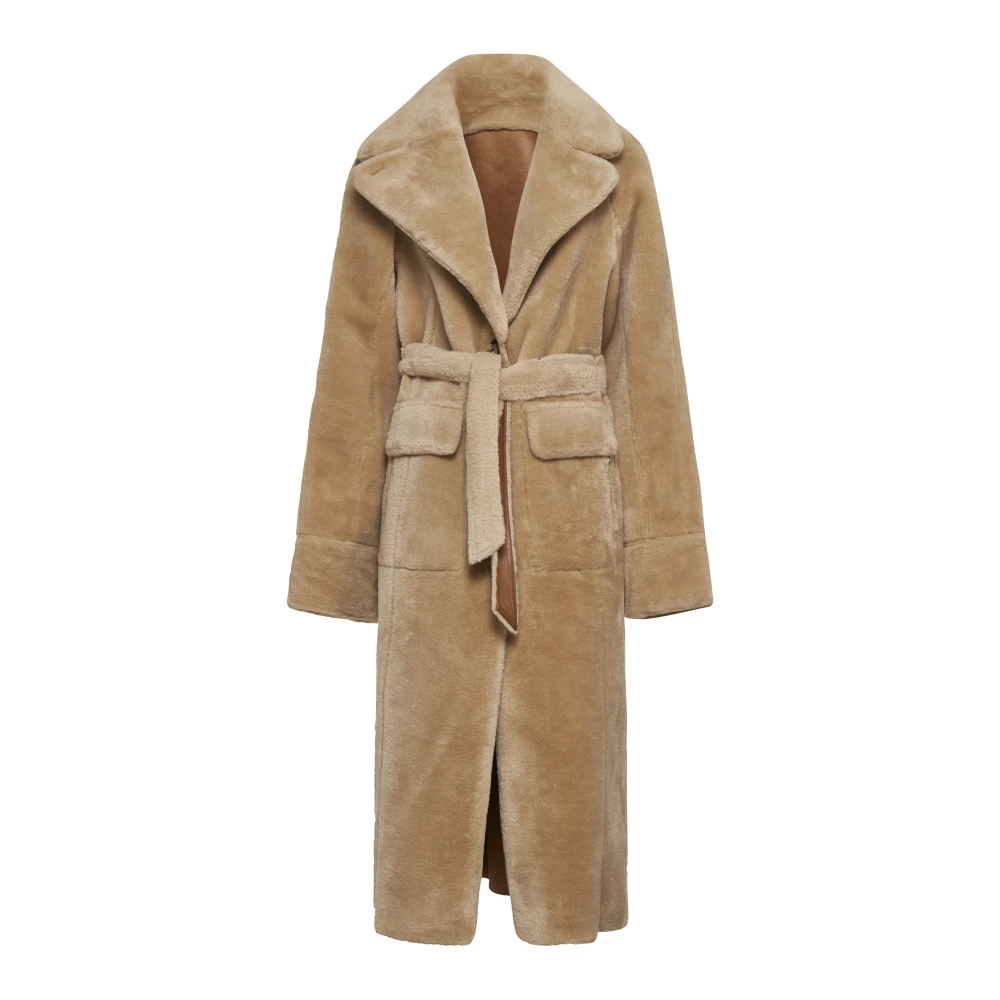 Urbancode Gestreepte jas Beige Dames