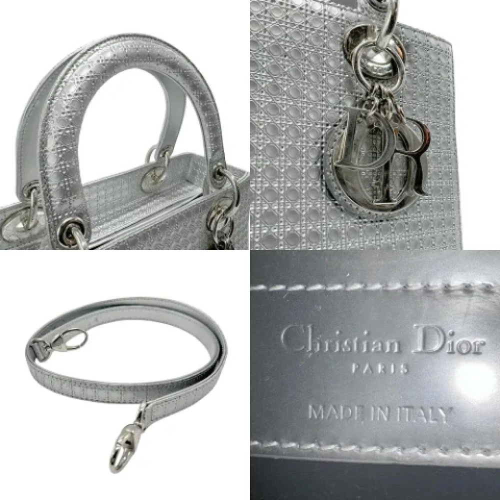 Dior Vintage Pre-owned Leather dior-bags Gray Dames