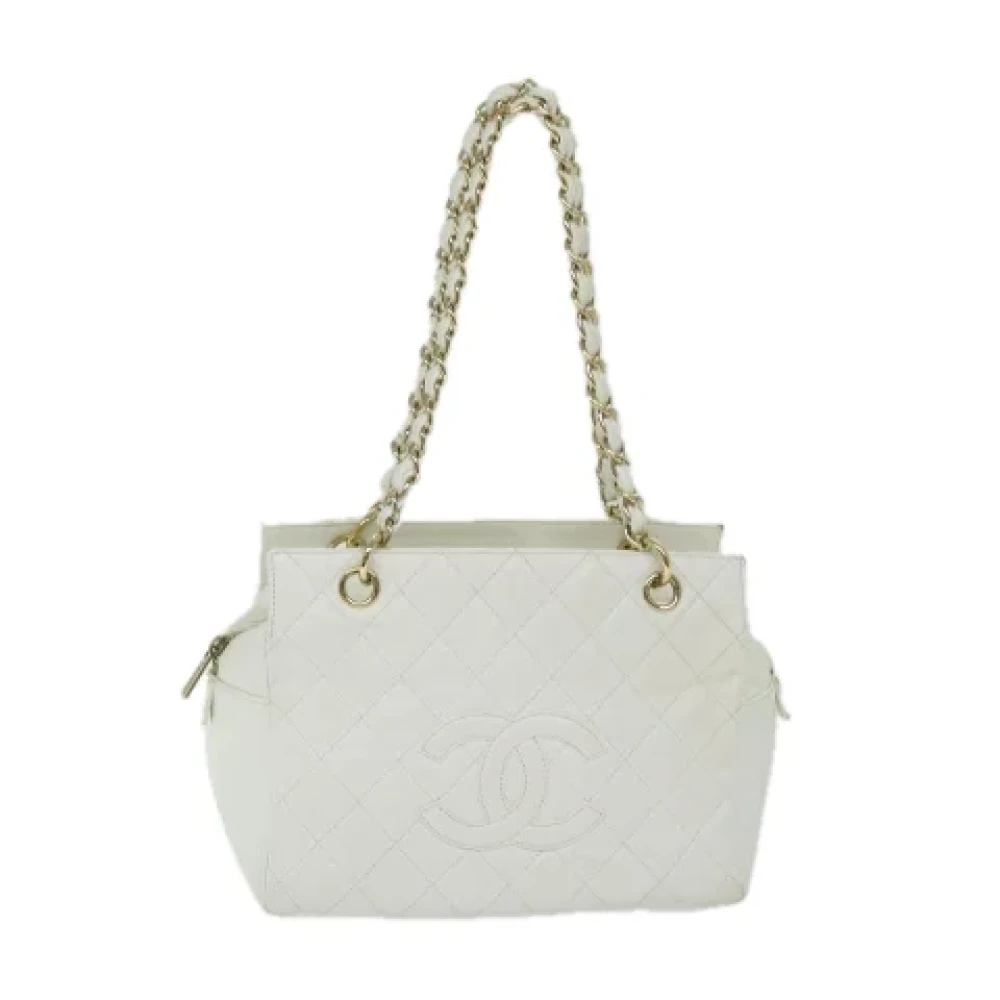 Chanel Vintage Pre-owned Leather handbags White Dames