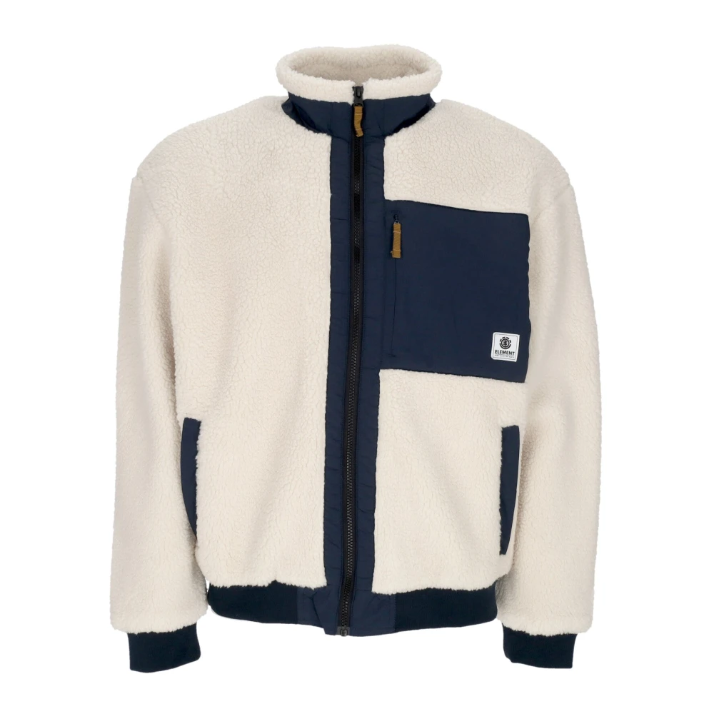 Element Sherpa Jack met Hoge Hals Rits Beige Heren