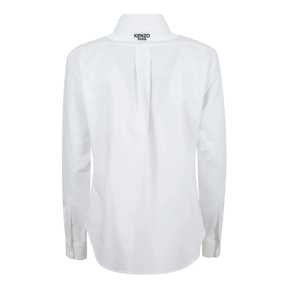 Kenzo Witte Bloemen Getailleerde Blouse White Dames