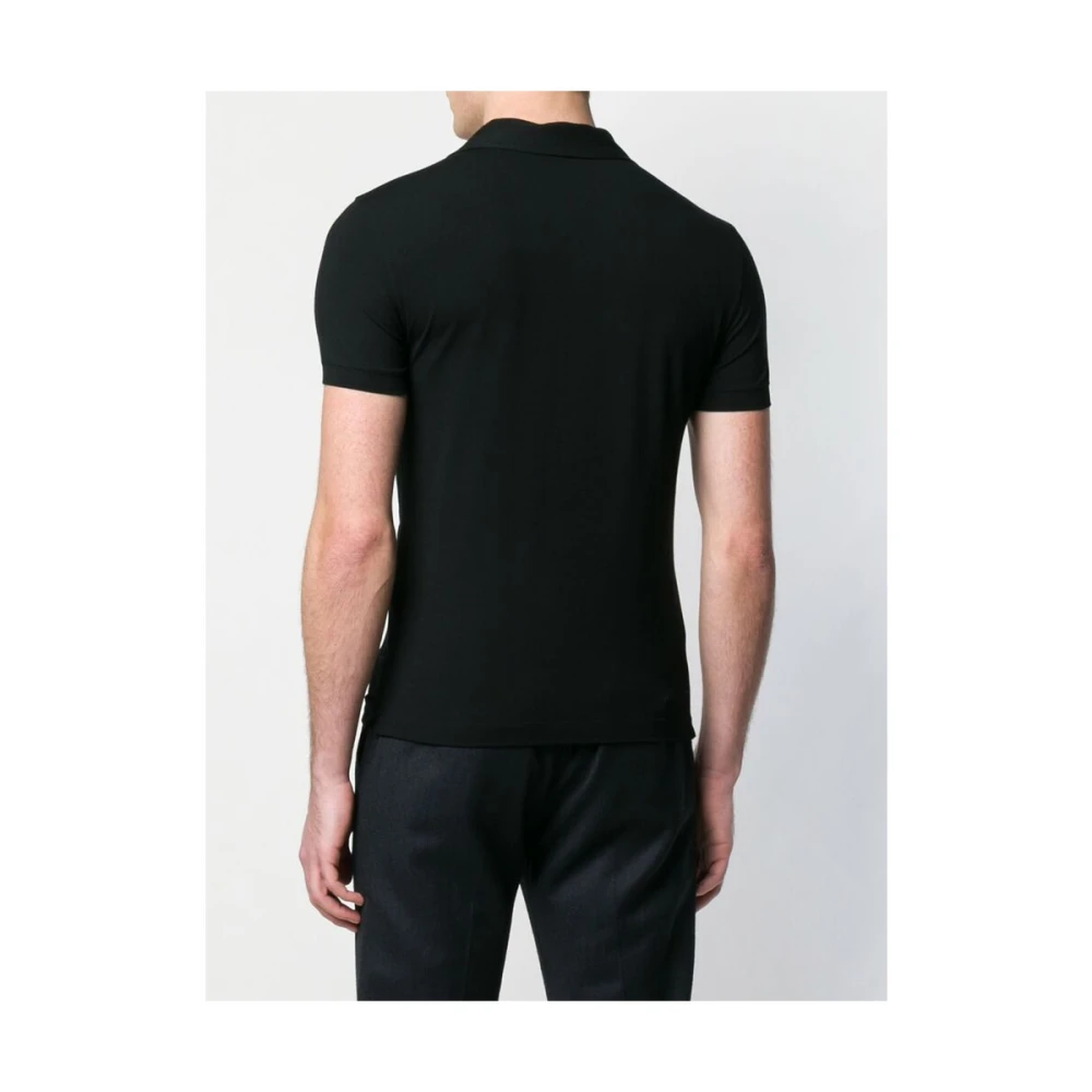 Giorgio Armani Zwarte Polo Top Slim Fit Black Heren