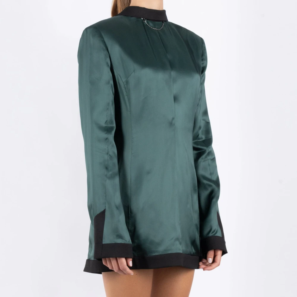 MM6 Maison Margiela Groene Rayon Viscose Jurk Green Dames