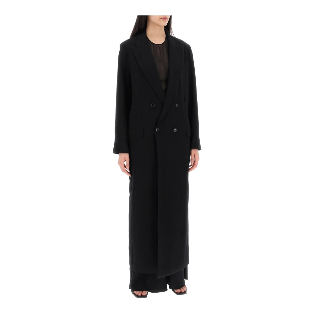 Ami Paris Single-Breasted Coats Black Dames