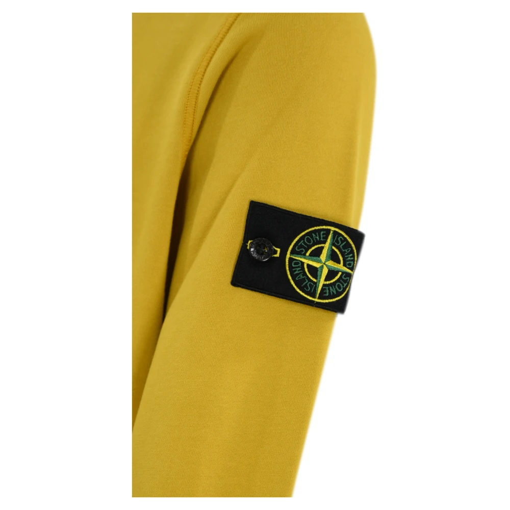 Stone Island Mosterdgele Crewneck Sweater Yellow Heren
