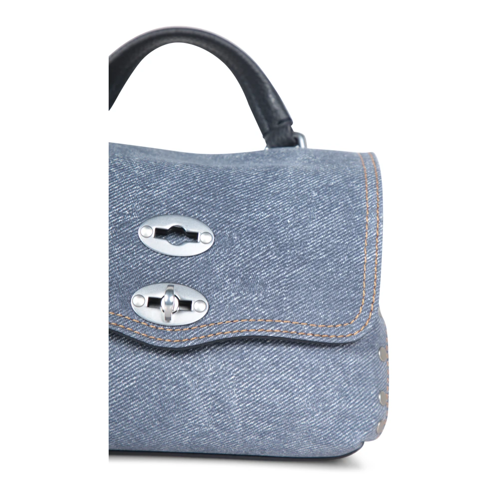 Zanellato Verstelbare Denim Tas met Leren Details Blue Dames