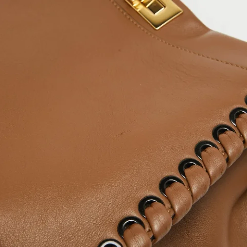 Fendi Vintage Pre-owned Leather handbags Brown Dames