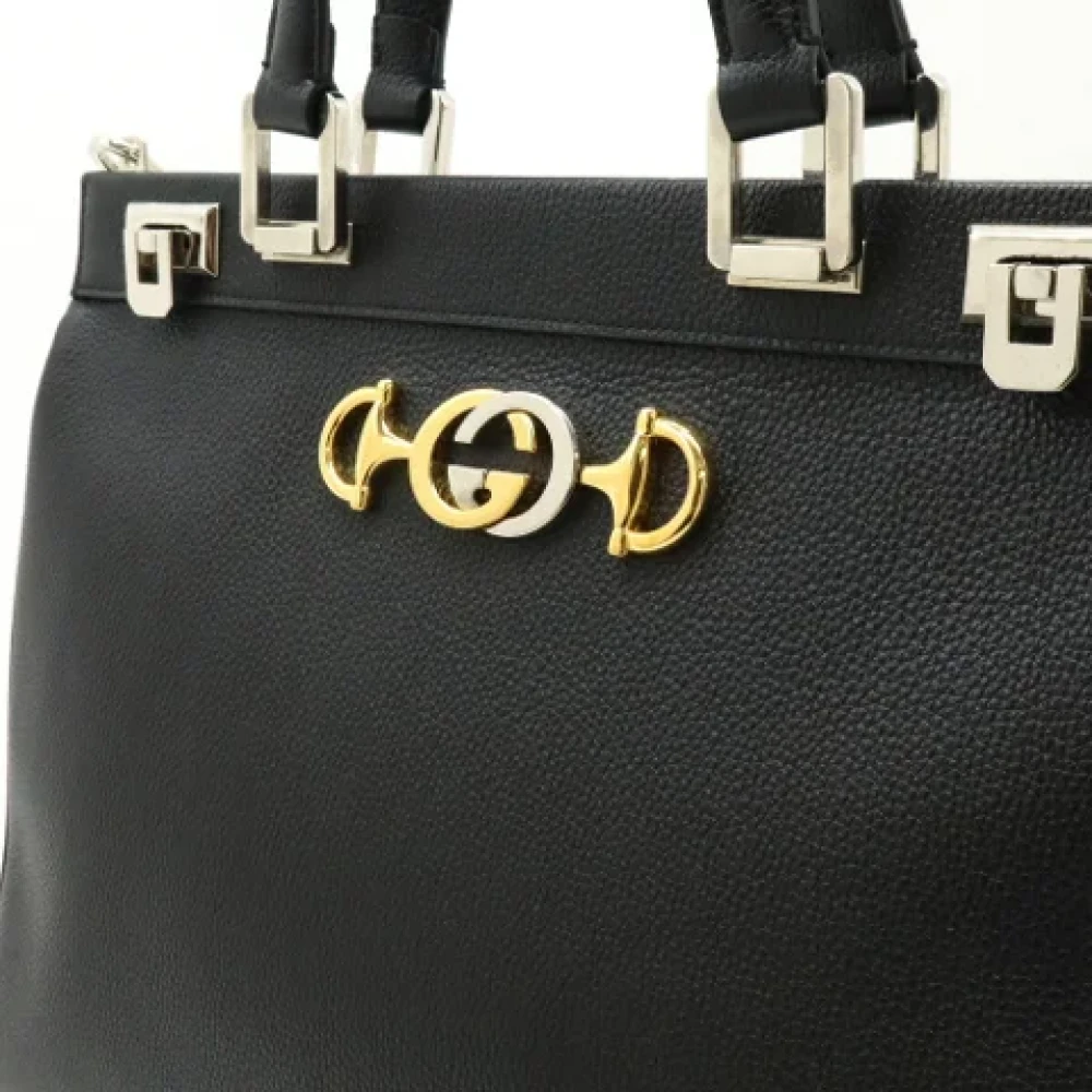 Gucci Vintage Pre-owned Leather handbags Black Dames