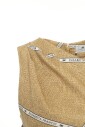 robe-midi-doree-drapee-avec-imprime