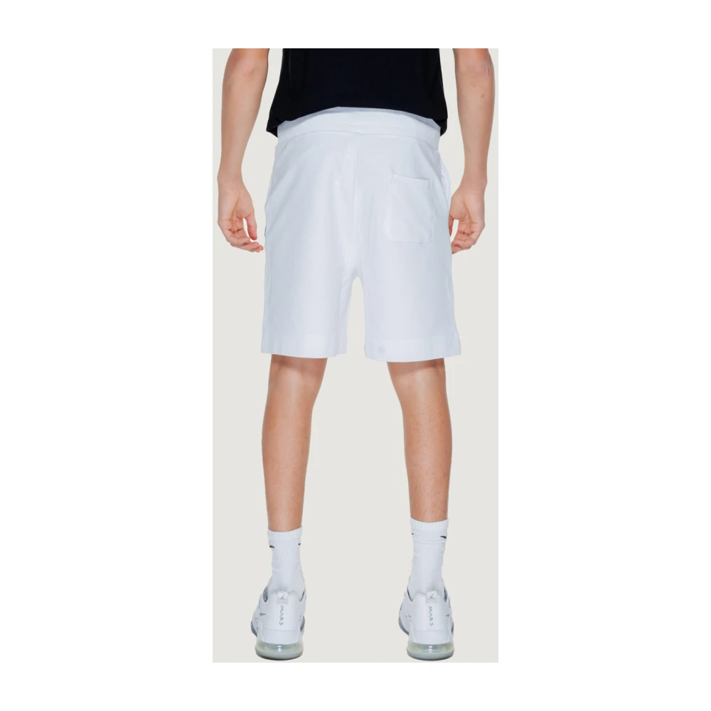 Love Moschino Witte sportieve shorts met logo White Heren
