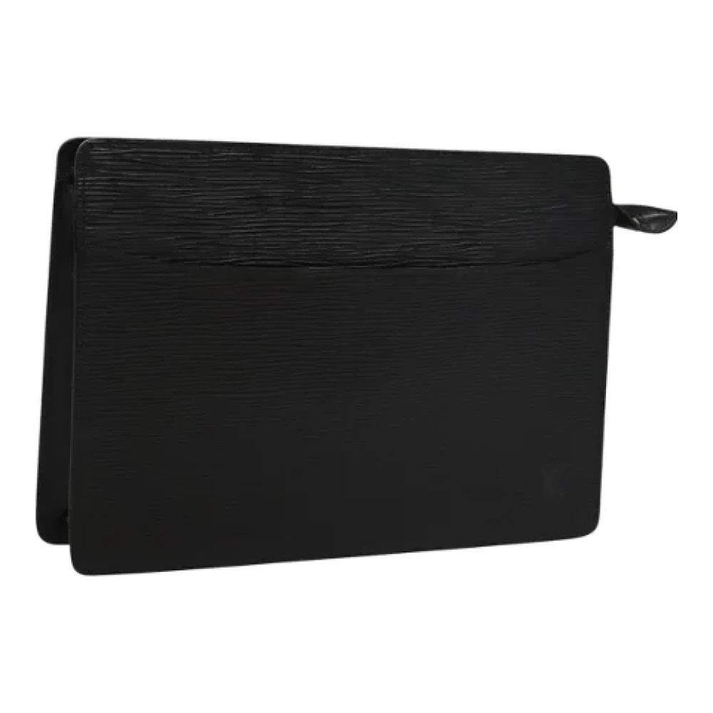 Louis Vuitton Vintage Pre-owned Leather clutches Black Dames