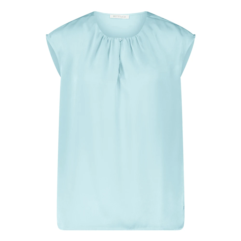 Betty & Co Blousetop met plooien Blue Dames