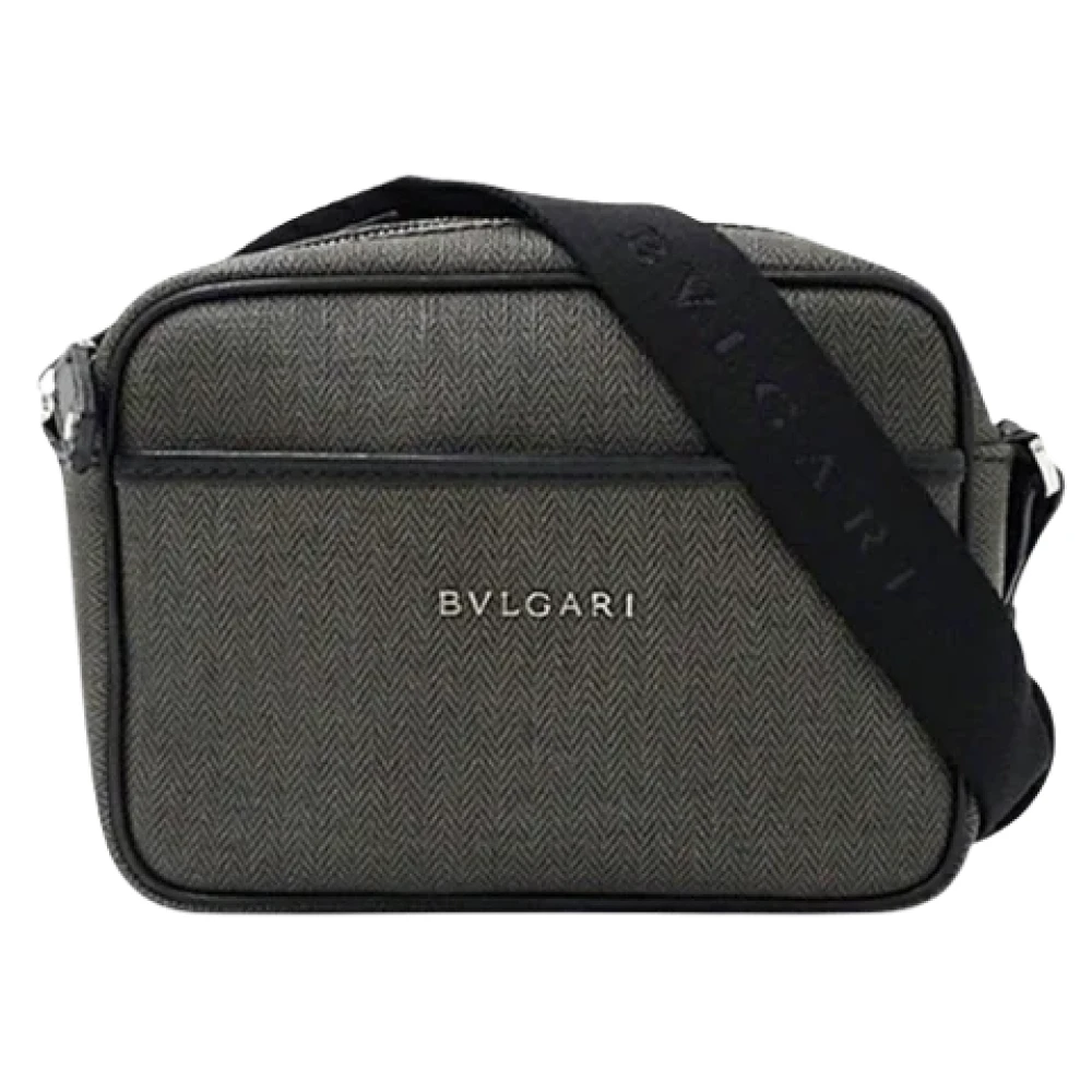 Bvlgari Vintage Pre-owned Plastic shoulder-bags Gray Heren
