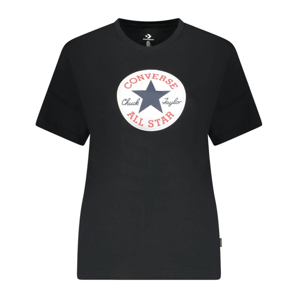 Converse Women's Black T-Shirts, Xs, Chuck Taylor All Star Patch T-Shirt