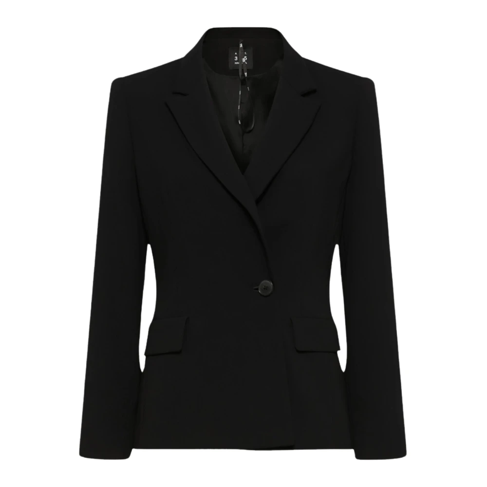 Marella Dubbelbreasted Zwarte Blazer Black Dames