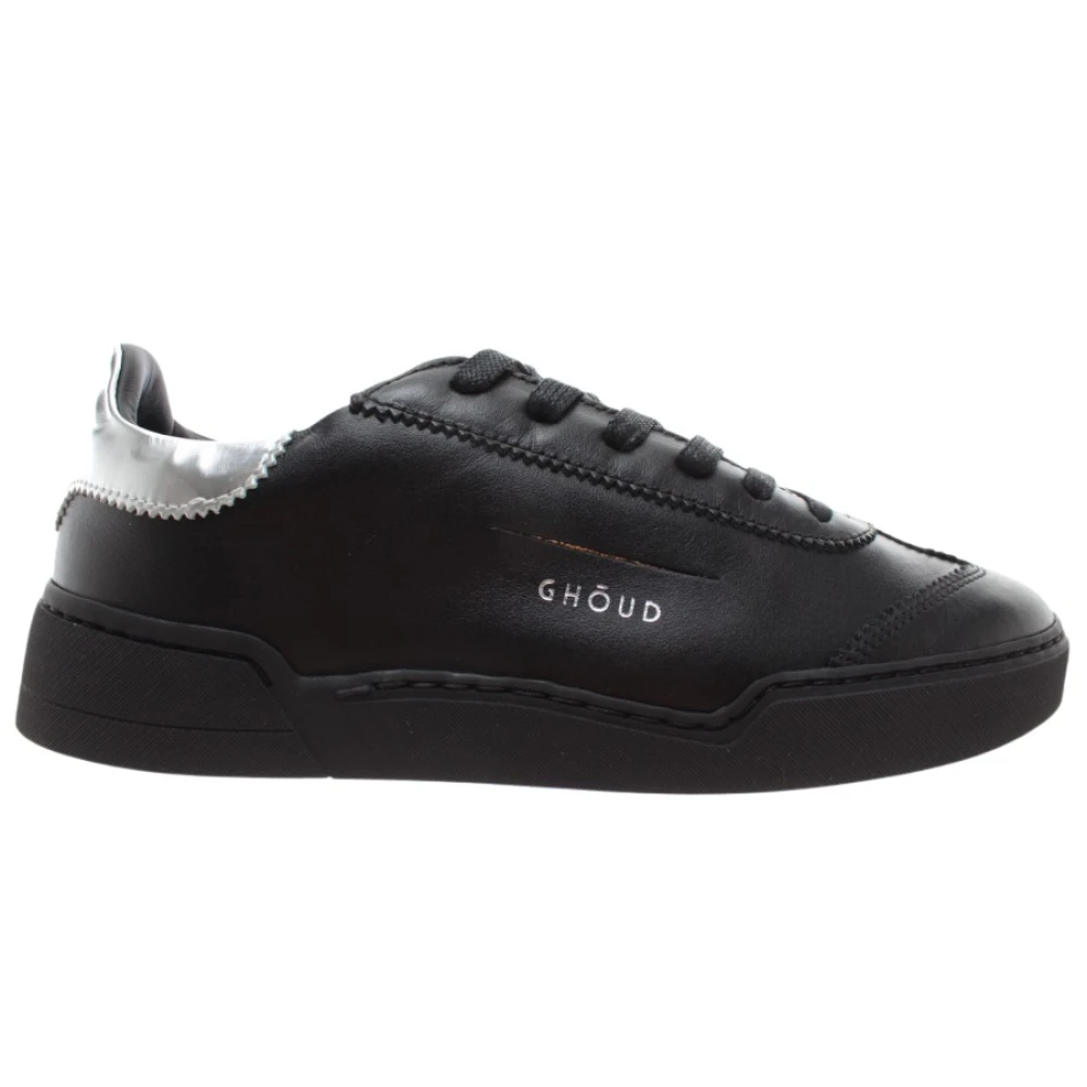 Ghoud Zwarte Leren Sportschoenen Dames Schoenen
