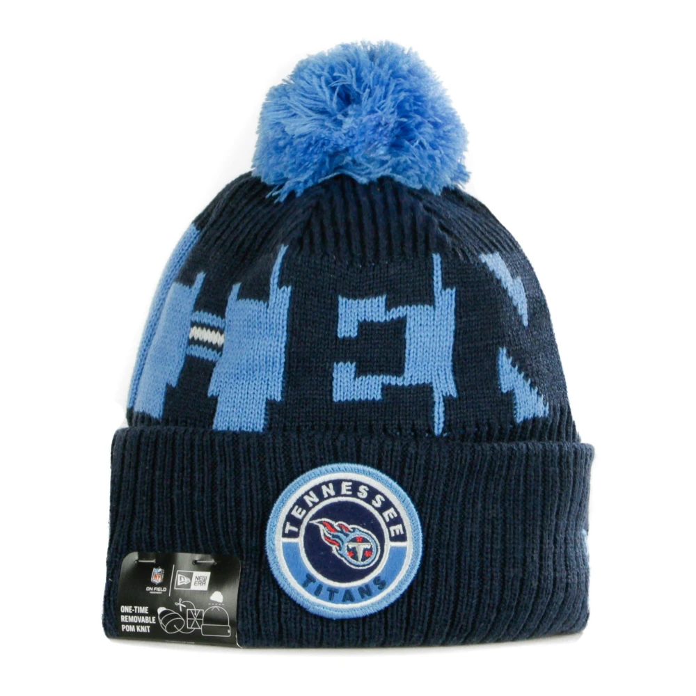 New Era Men's Black Pom Pom Hat - Accessories - One Size - Accessories