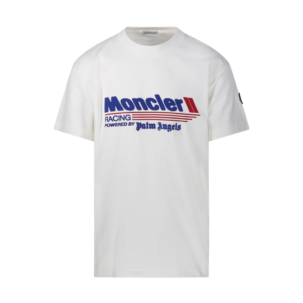 Moncler Wit T-Shirt met Korte Mouwen White Heren