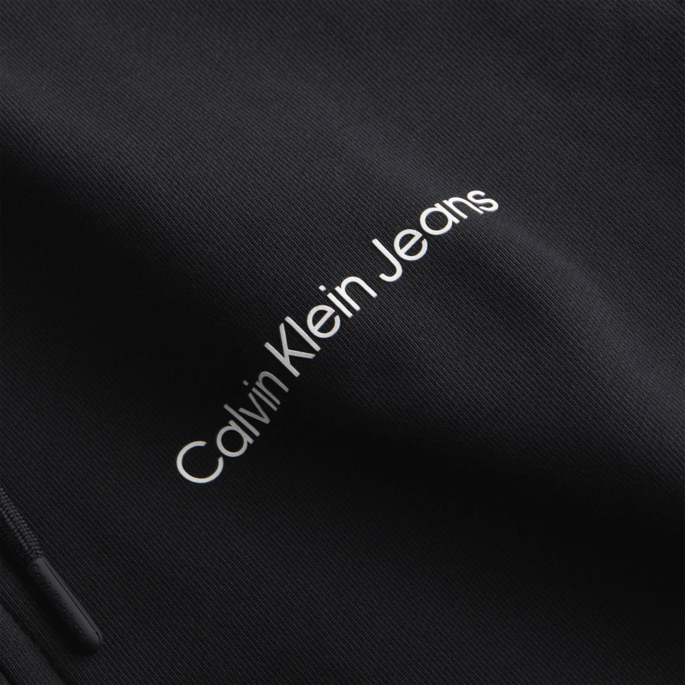 Calvin Klein Zwarte Hoodie Trui Katoen Black Heren