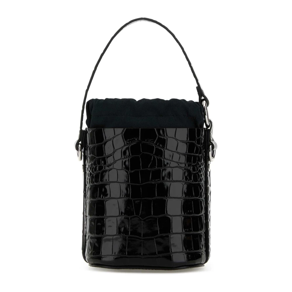 Vivienne Westwood Daisy Emmer Tas van Zwart Leer Black Dames