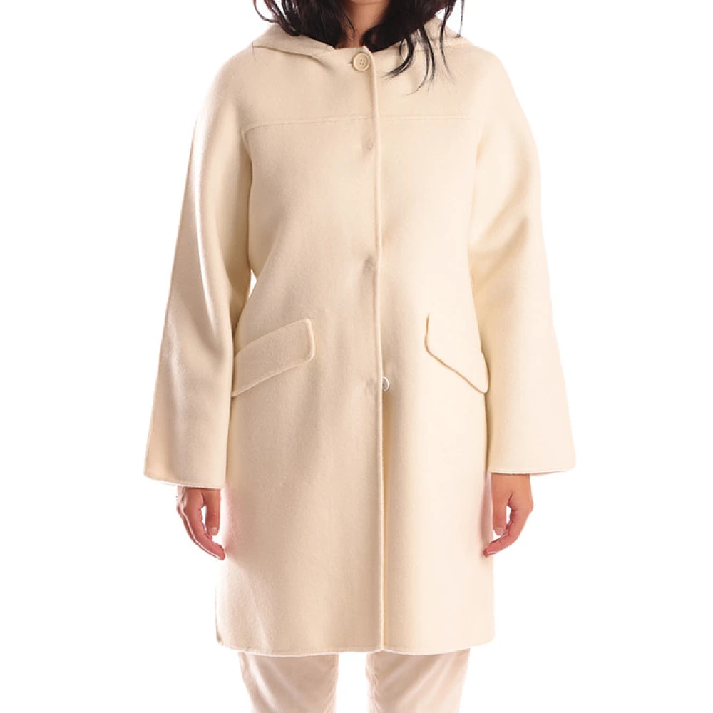 Paltò Witte Winterjassen White Dames