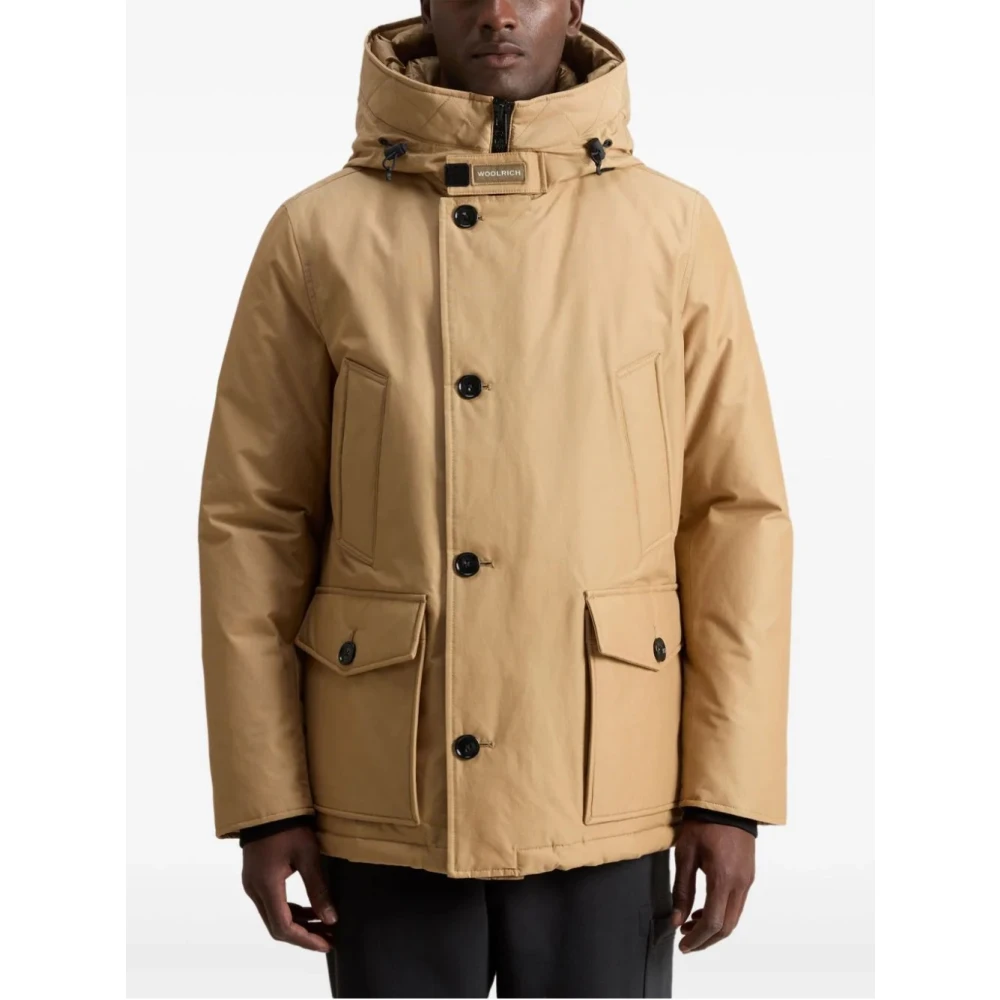 Woolrich Arctische Anorak Donsjassen voor Extreem Weer Beige Heren